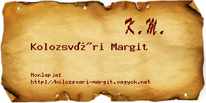 Kolozsvári Margit névjegykártya